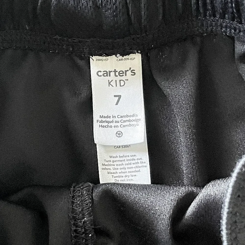 Carters Black (with Gray Side Stripe) Active Shorts. . Size 7.